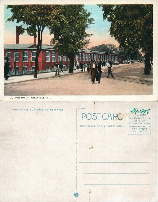MILLVILLE N.J. COTTON MILLS ANTIQUE POSTCARD