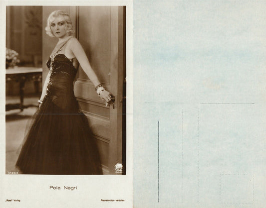 POLA NEGRI MOVIE STAR VINTAGE REAL PHOTO POSTCARD RPPC