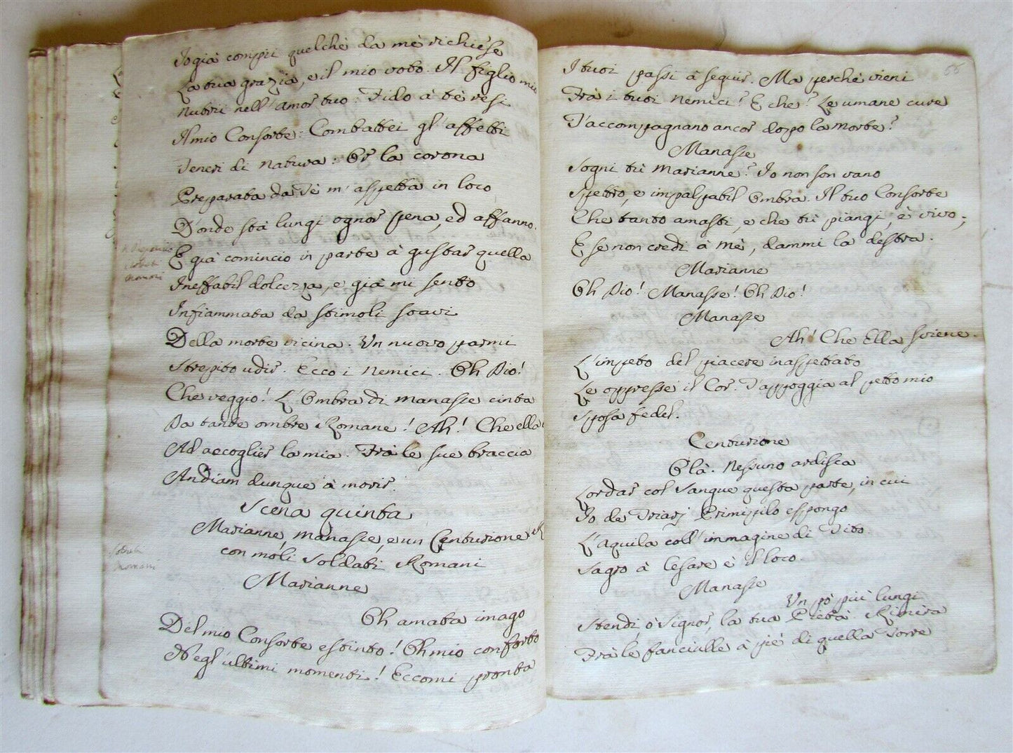 1760 MANUSCRIPT OPERA Giovanni Di Giscala Tiranno Del Tempio Di Gerusalemme