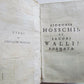 1696 POETRY by Hosschius & Wallius ANTIQUE VELLUM BOUND 17th CENTURY