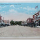 VINTAGE 1919 POSTCARD SAGINAW STREET VIEW w/ CARS LOOKING NORTH PONTIAC MICHIGAN