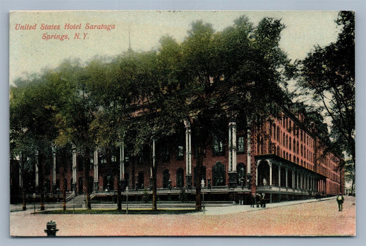 SPRINGS NY UNITED STATES HOTEL SARATOGA ANTIQUE POSTCARD