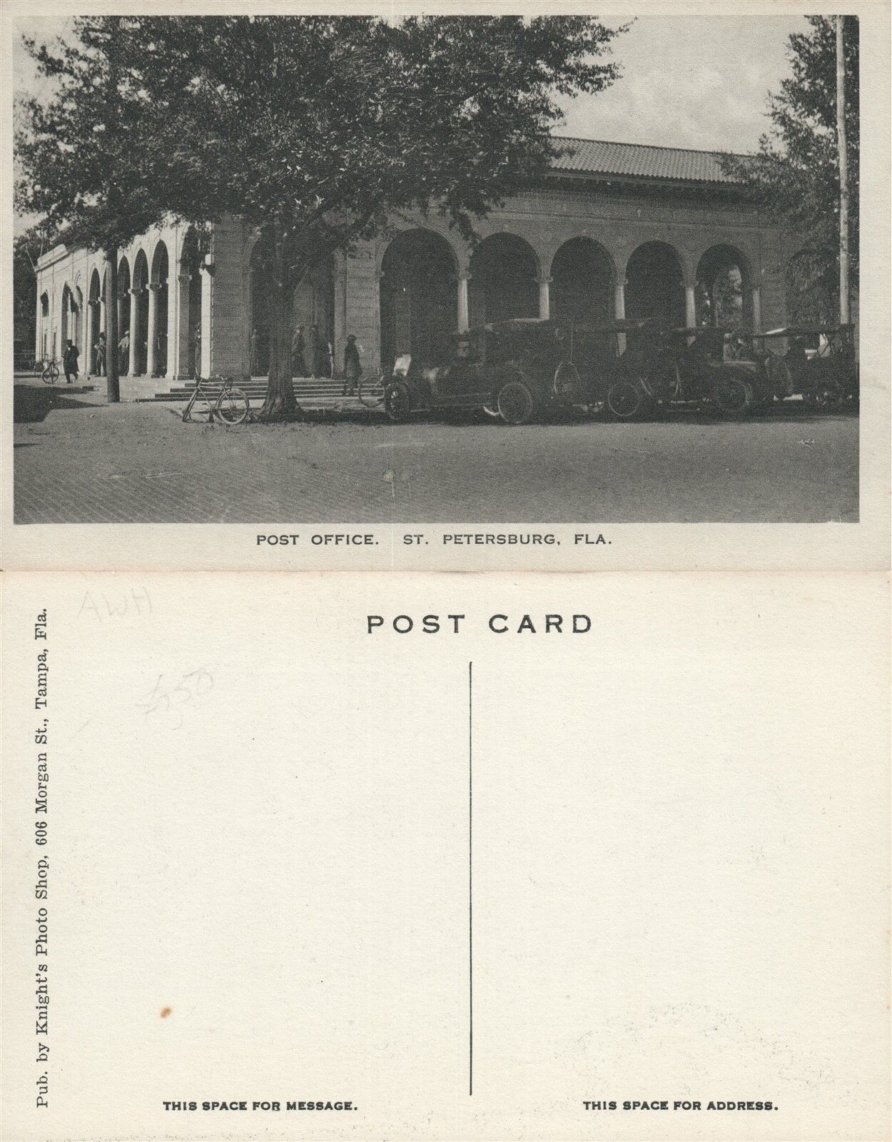 ST.PETERSBURG FL POST OFFICE ANTIQUE POSTCARD