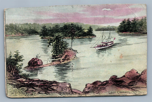 LOST CHANNEL ANTIQUE PRIVATE POSTCARD