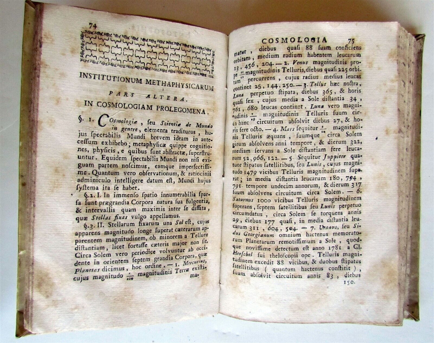 1797 INSTITUTIONES PHILOSOPHICAE by MARIANO SEMMOLA antique VELLUM BOUND