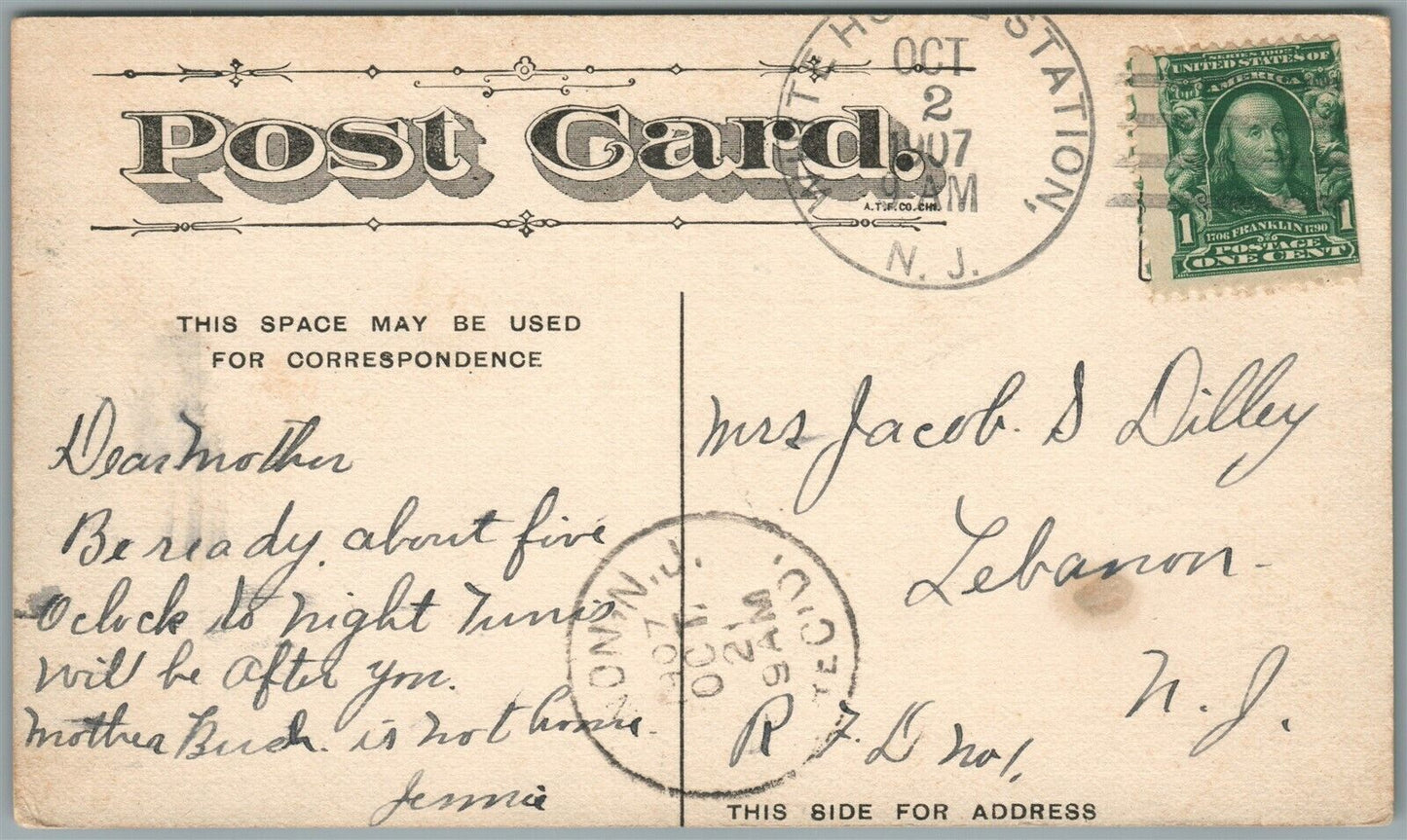 ALLENTOWN PA VIEW FROM DIEHL'S FURNITURE HOUSE ANTIQUE POSTCARD