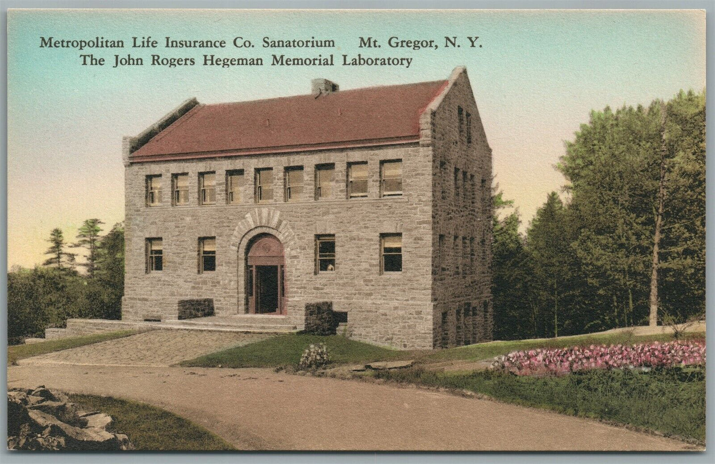 MT. GREGOR NY METROPOLITAN LIFE INSURANCE SANATORIUM ANTIQUE POSTCARD