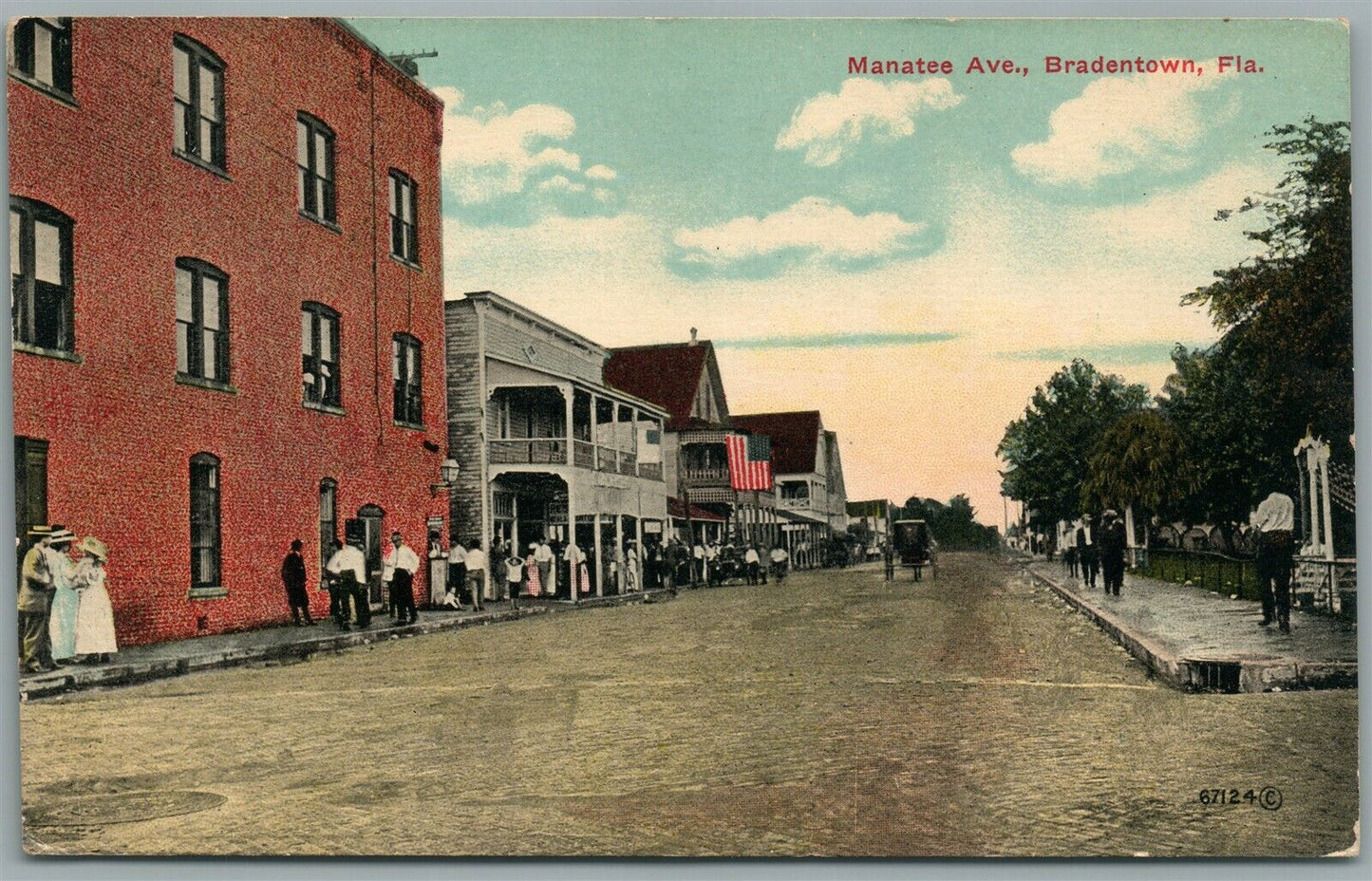 BRADENTOWN FL MANATEE AVE. ANTIQUE POSTCARD