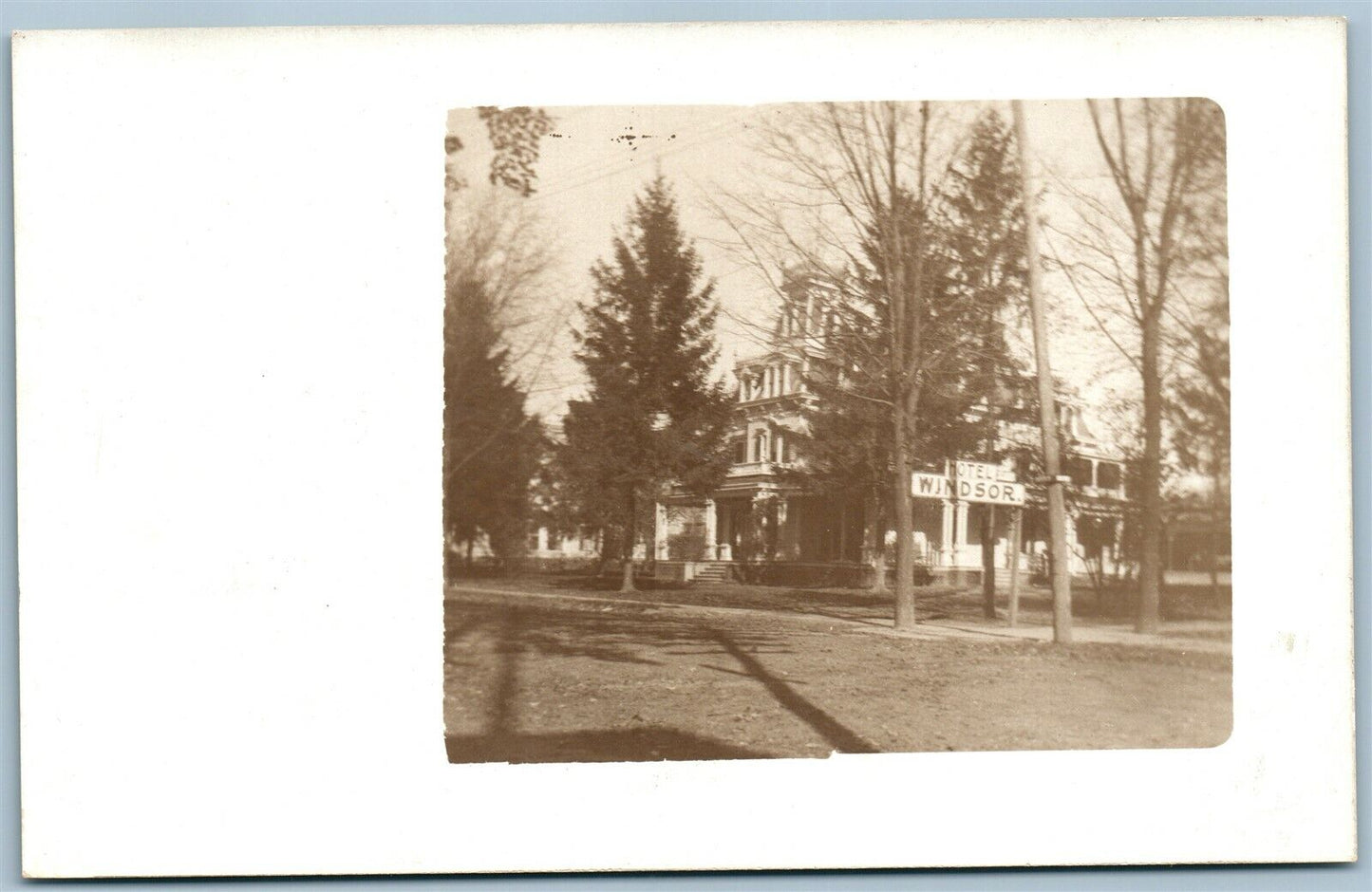 WASHINGTON NJ WINDSOR HOTEL ANTIQUE REAL PHOTO POSTCARD RPPC