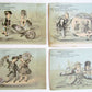 PHILADELPHIA PA JOHN WANAMAKER SET of 4 ANTIQUE VICTORIAN TRADE CARDS