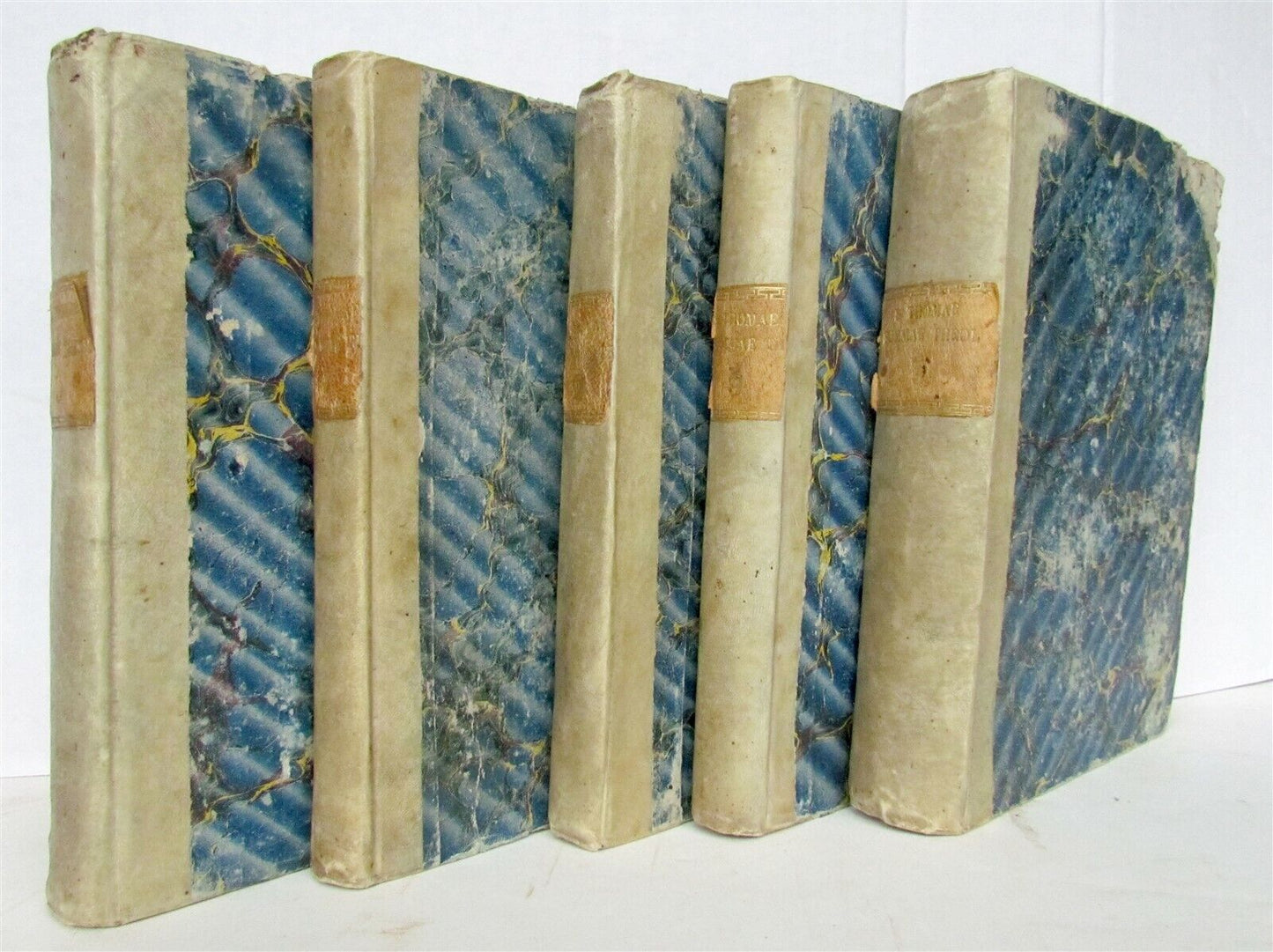 1585-86 5 VOLUMES THOMAS AQUINAS antique Summa totius Theologiae