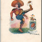 FOOTBALL PLAYER COMIC ANTIQUE POSTCARD