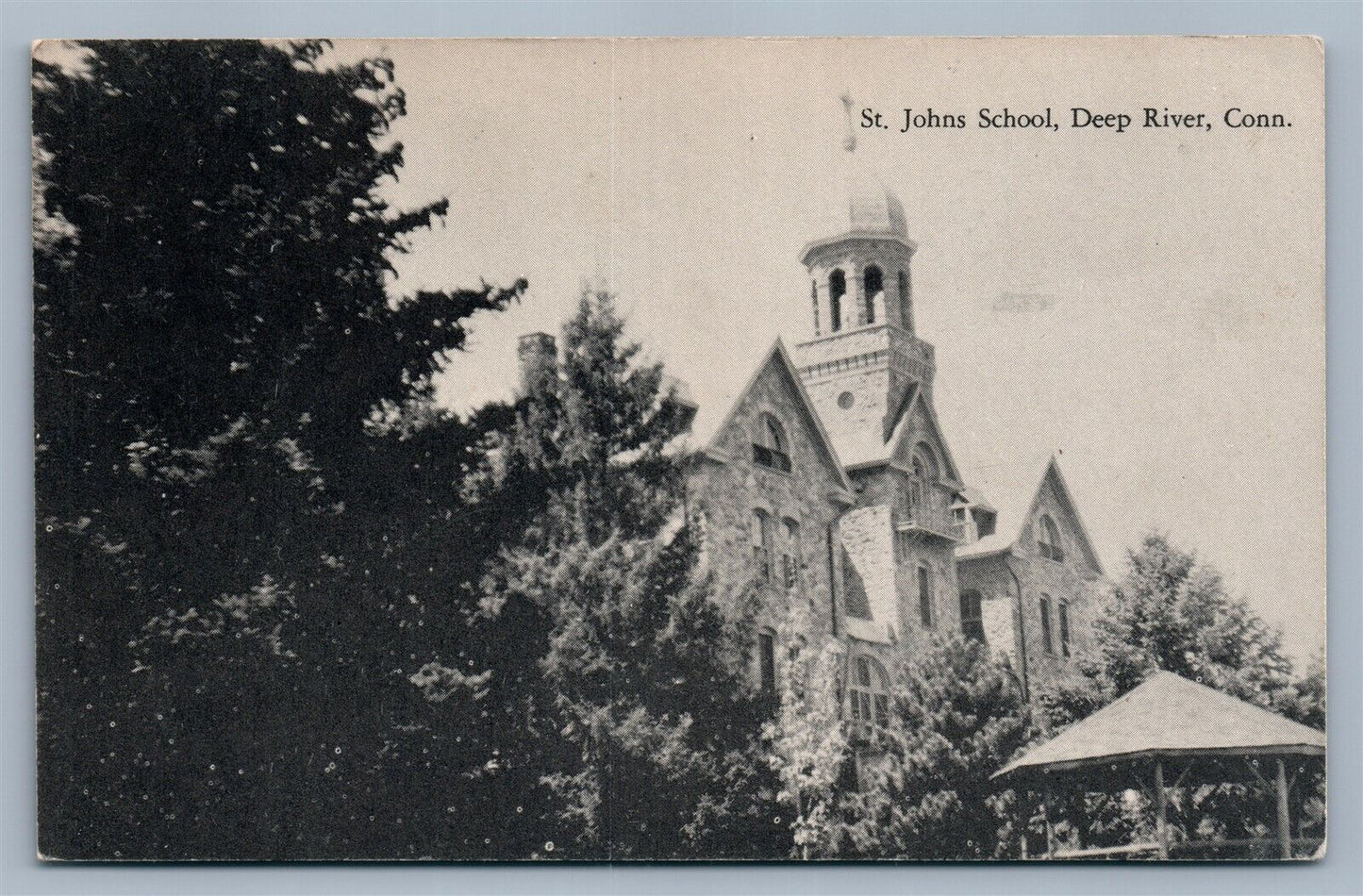 DEEP RIVER CT ST.JOHN'S SCHOOL VINTAGE POSTCARD