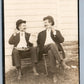 SMILING MEN LUNCH ANTIQUE REAL PHOTO POSTCARD RPPC