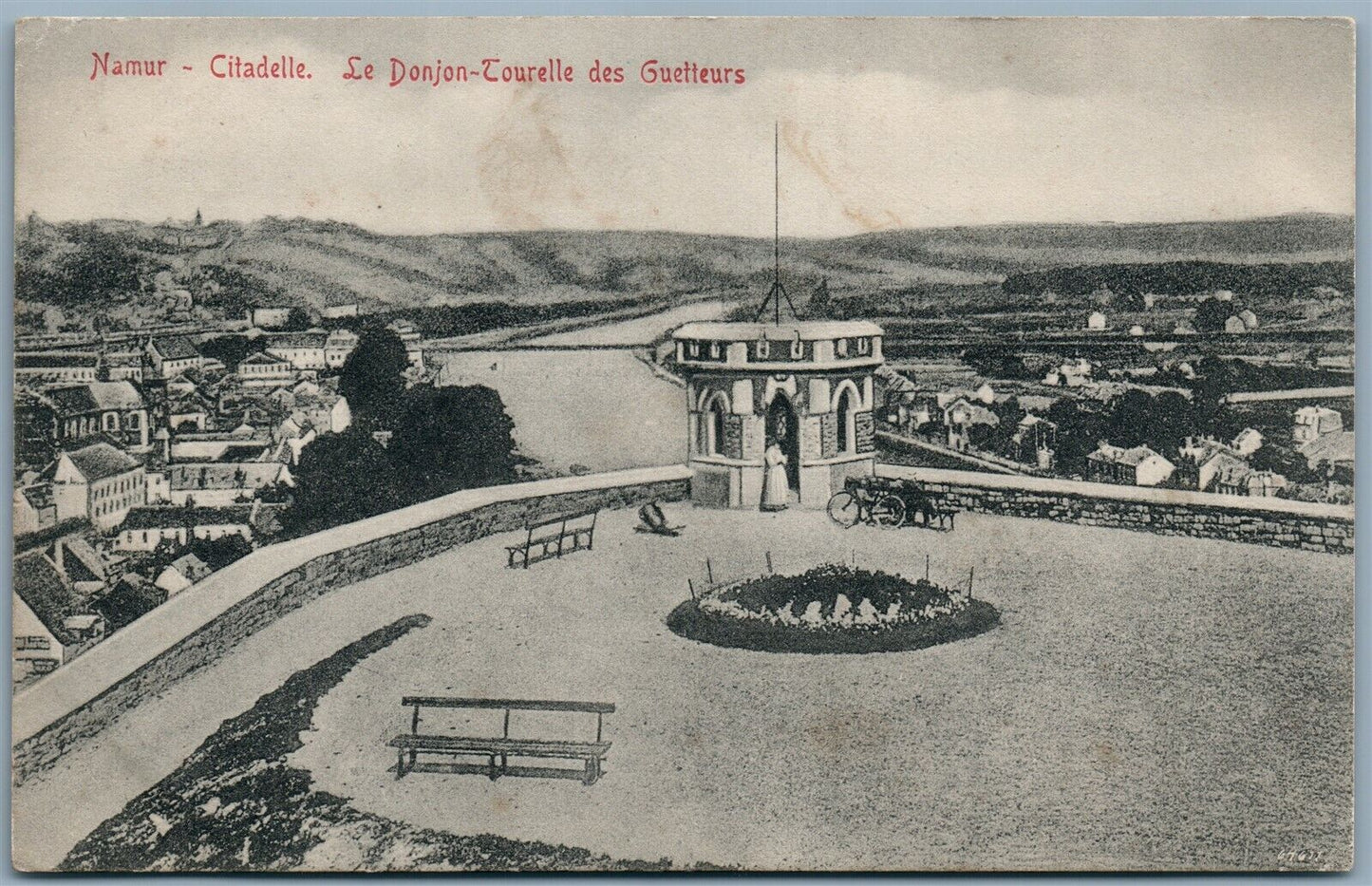 GERMAN WWI FELDPOST 1915 ANTIQUE POSTCARD CITADELLE NAMUR FRANCE