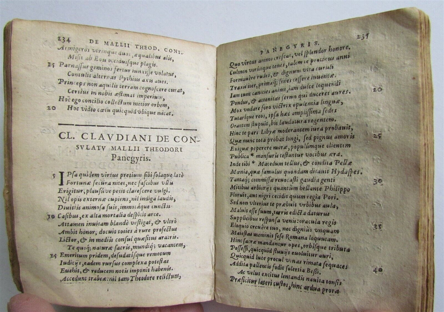 1620 17th CENTURY POETRY by CLAUDIAN VELLUM BOUND