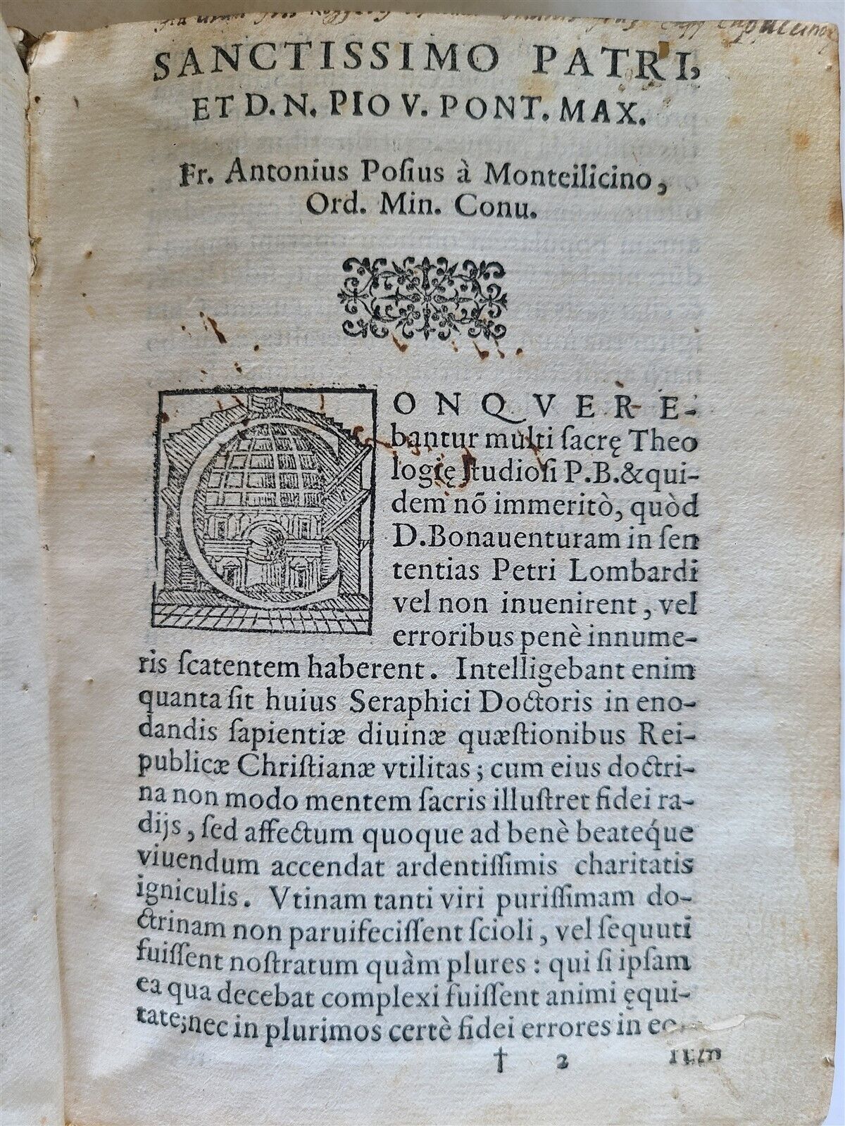 1569 Bonaventura Scriptum sententiarum Petri Lombardi antique VELLUM 16 CENTURY