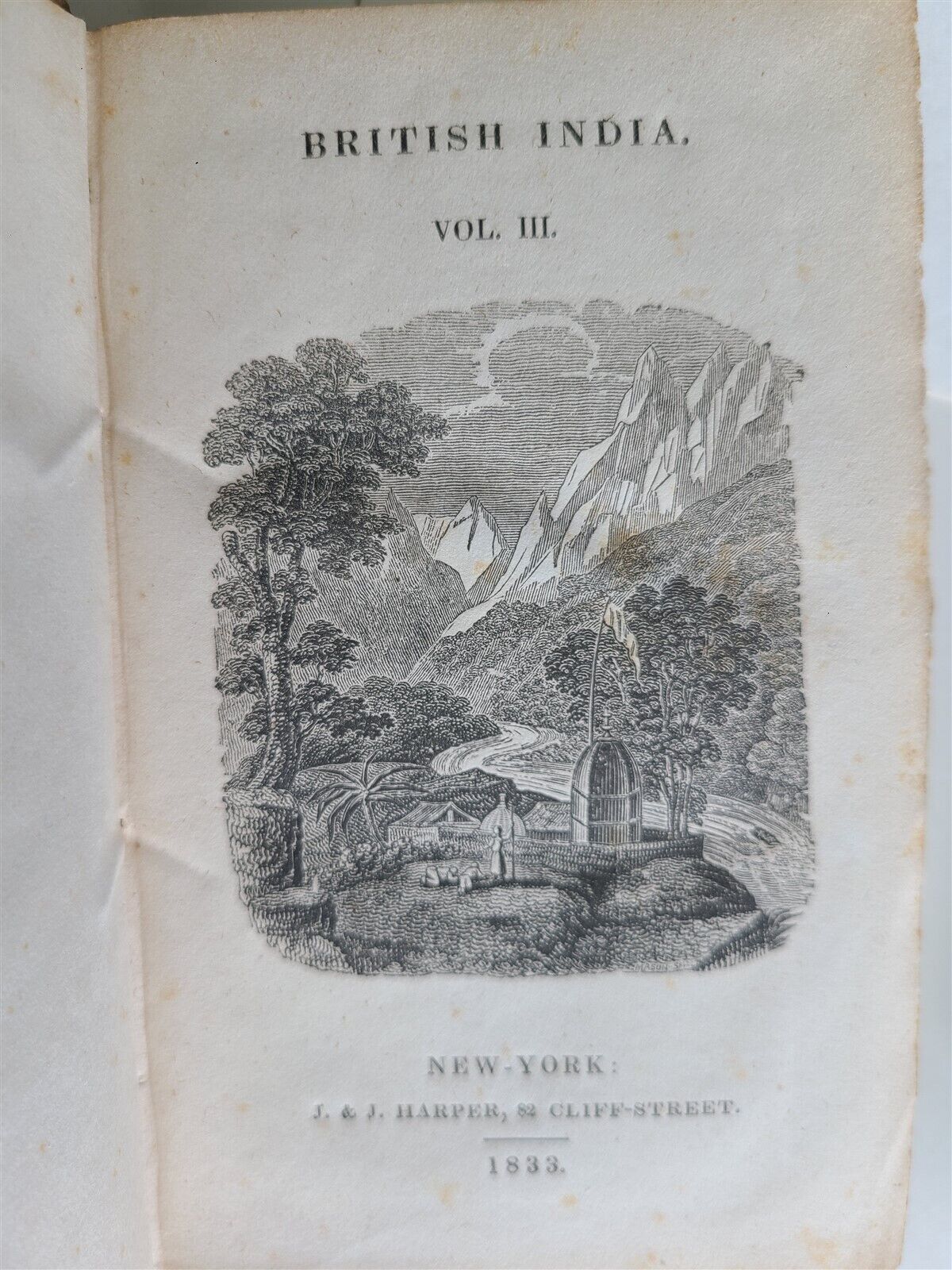 1833 HISTORY of BRITISH INDIA 3 volumes w/ MAP antique in ENGLISH