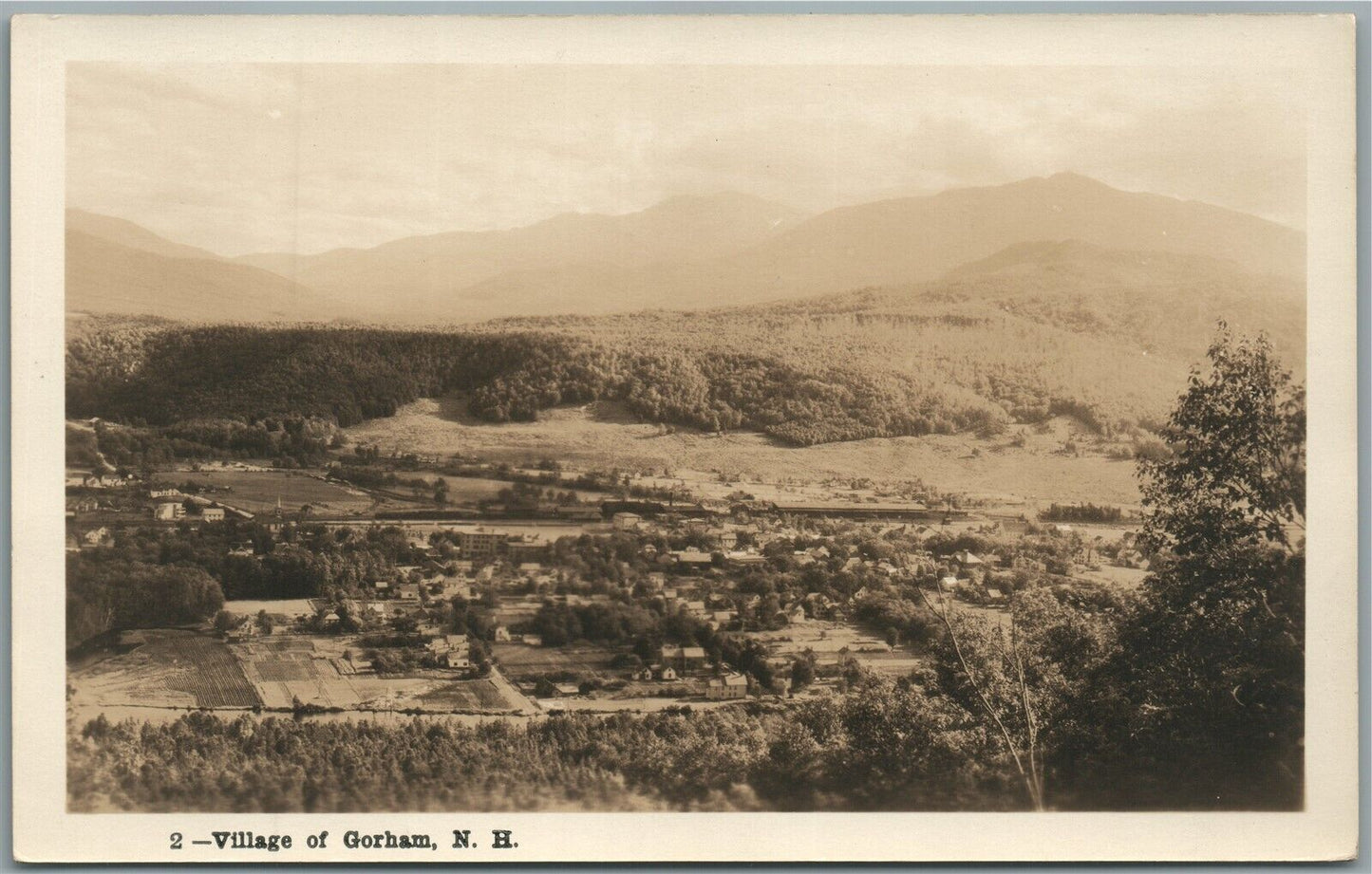 GORHAM NH VILLAGE VINTAGE REAL PHOTO POSTCARD RPPC