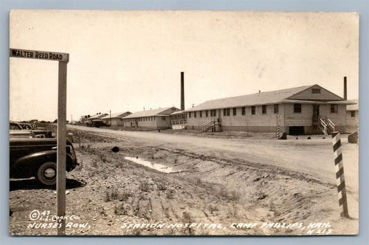 CAMP PHILLIPS KS STATION HOSPITAL ANTIQUE REAL PHOTO POSTCARD RPPC