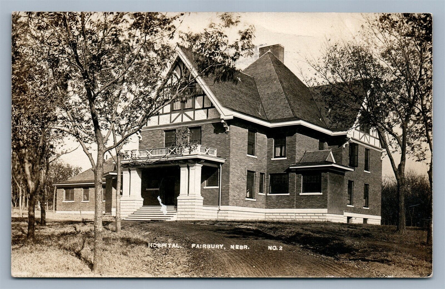 FAIRBURY NE HOSPITAL ANTIQUE REAL PHOTO POSTCARD RPPC