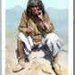 MOKI INDIAN CIGARETTE SMOKER 1906 ANTIQUE UNDIVIDED POSTCARD