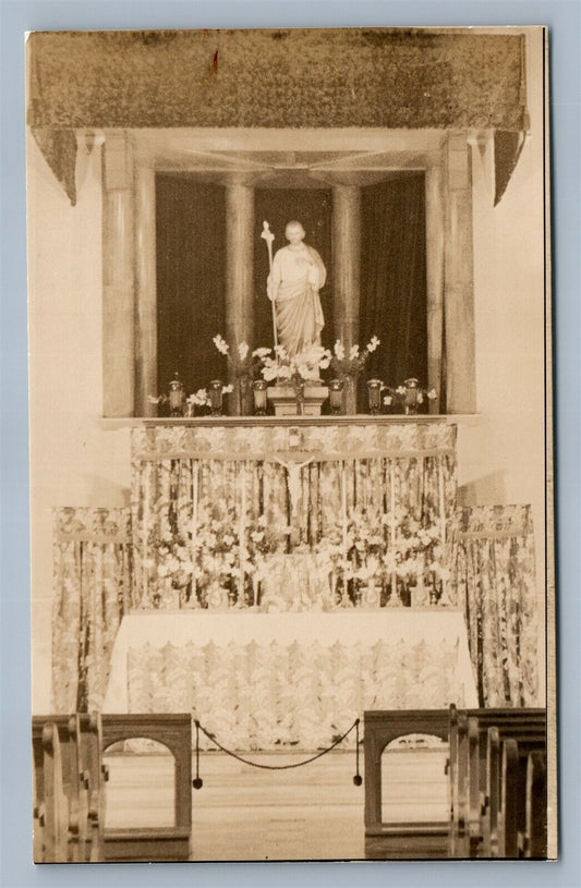 STIRLING NJ ST.JOSEPH'S SHRINE VINTAGE REAL PHOTO POSTCARD RPPC