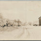 BUCKS COUNTY PA WINTER SCENE ANTIQUE REAL PHOTO POSTCARD RPPC