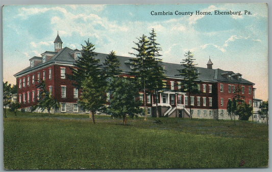 EBENSBURG PA CAMBRIA COUNTY HOME ANTIQUE POSTCARD