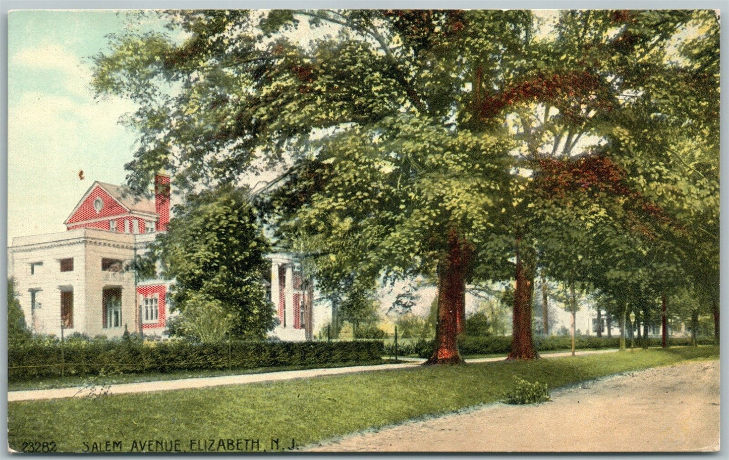 ELIZABETH NJ SALEM AVENUE ANTIQUE POSTCARD