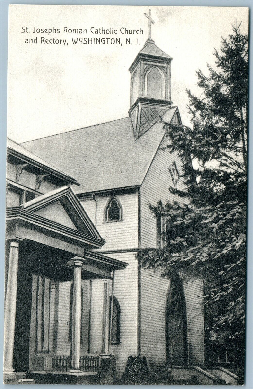 WASHINGTON NJ ST. JOSEPH'S ROMAN CATHOLIC CHURCH ANTIQUE POSTCARD