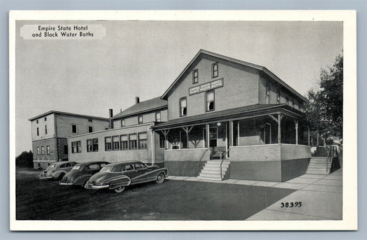 ALDEN NY EMPIRE STATE HOTEL & BLACK WATER BATHS VINTAGE POSTCARD