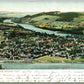 ATHENS PA FROM ROUND TOP 1907 UNDIVIDED ANTIQUE POSTCARD w/ CORK CANCEL