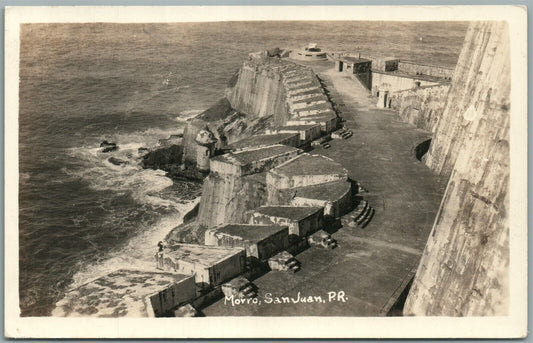 MORRO SAN JUAN PR ANTIQUE REAL PHOTO POSTCARD RPPC PORTO RICO