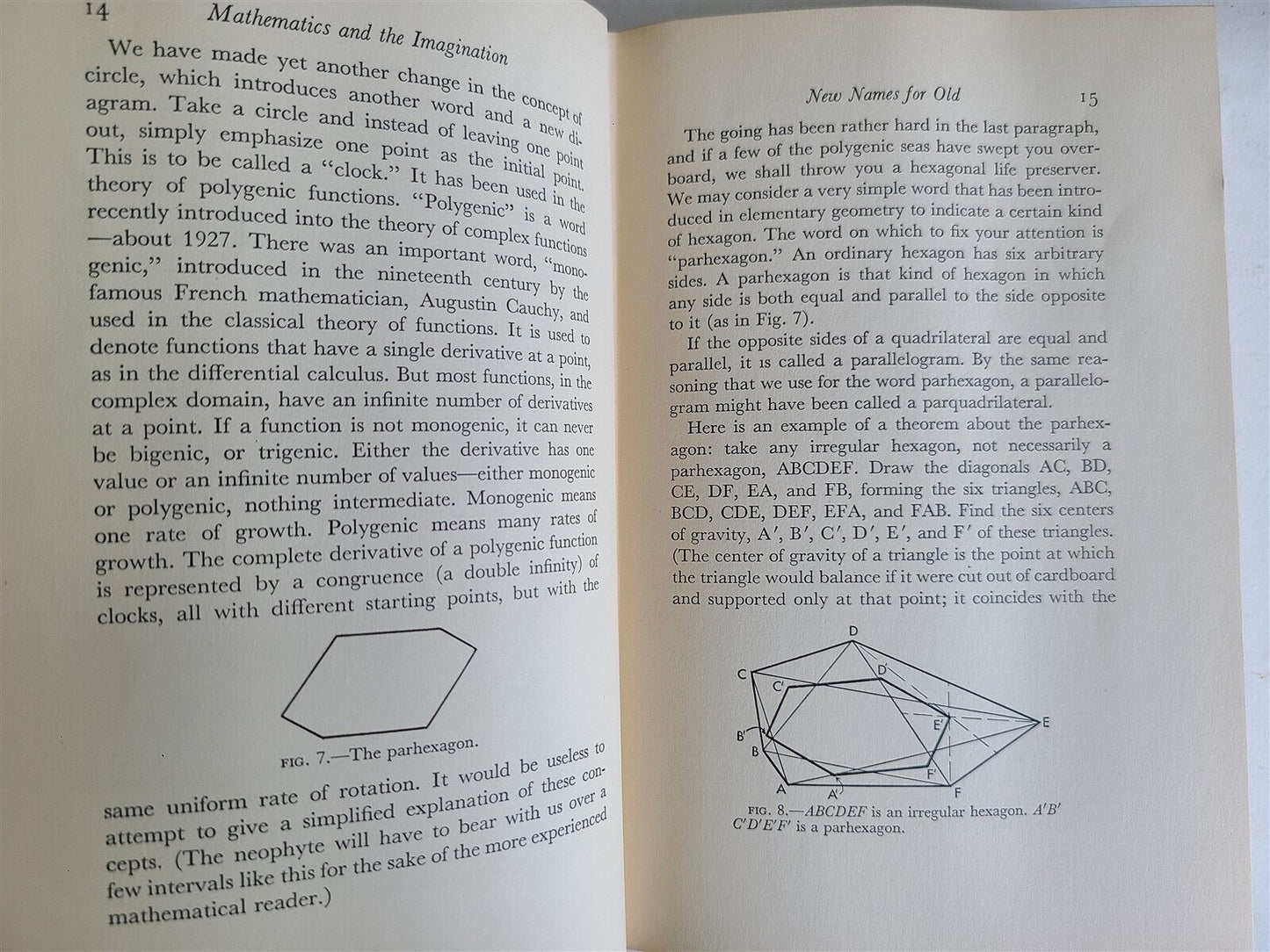 1940 MATHEMATICS and IMAGINATION by E.KASNER & J. NEWMAN vintage 1st EDITION