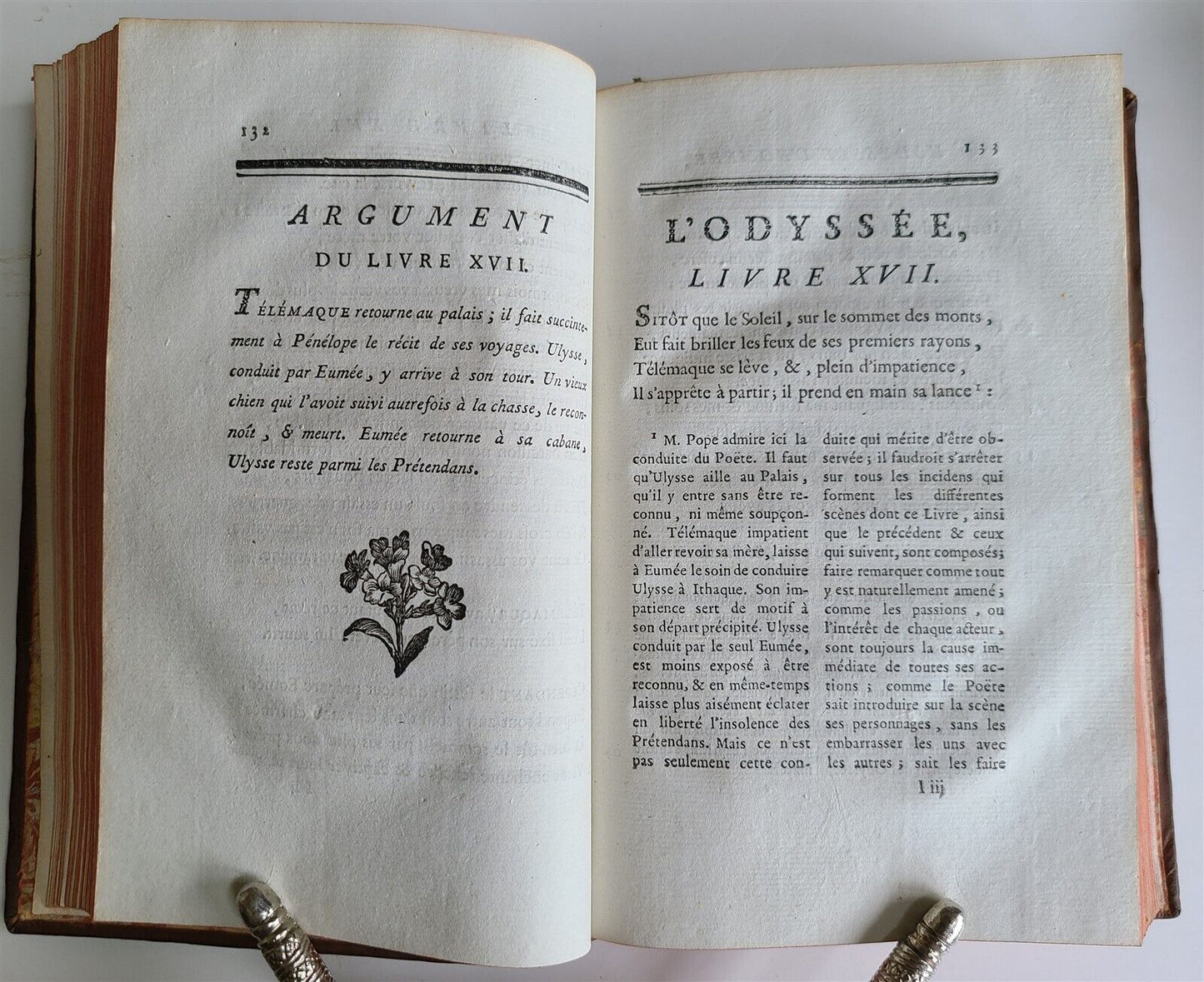 1777 HOMER ODYSSEY 2 volumes antique in FRENCH