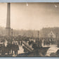 FRENCH CITY SCENE w/ GUNS WWI ANTIQUE REAL PHOTO POSTCARD RPPC artillery