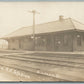 AURORA OH RAILROAD STATION RAILWAY TRAIN DEPOT ANTIQUE REAL PHOTO POSTCARD RPPC