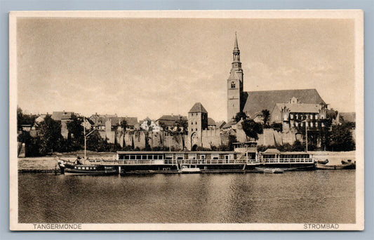 TANGERMUNDE GERMANY STROMBAD ANTIQUE REAL PHOTO POSTCARD RPPC