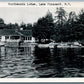 LAKE PLEASANT NY NORTHWOODS LODGE VINTAGE REAL PHOTO POSTCARD RPPC