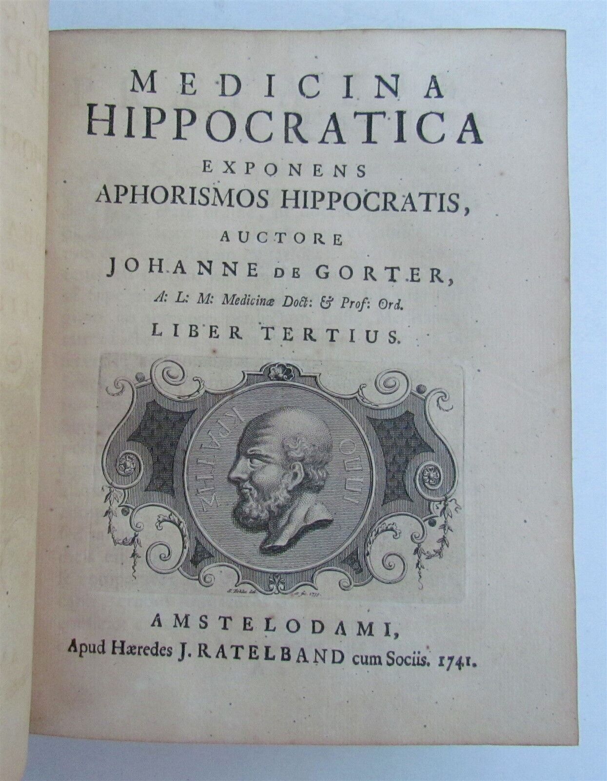 1739 MEDICINA HIPPOCRATICA by JOHANNE de GORTER antique MEDICAL