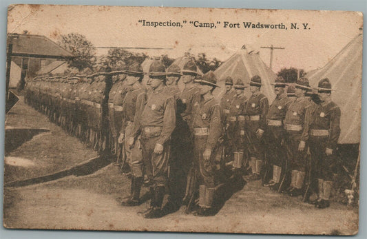 FT. WADSWORTH NY INSPECTION CAMP ANTIQUE POSTCARD