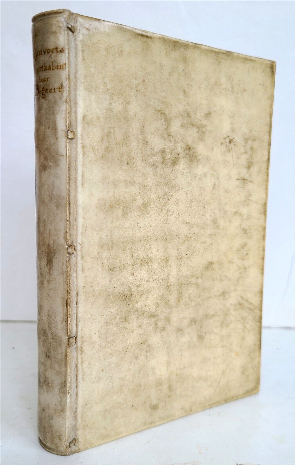 1695 NETHERLANDS NUMISMATICS antique VELLUM BINDING ILLUSTRATED