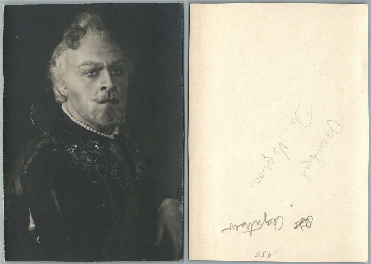 BULGARIAN SINGER N.GYAUROV in DON CARLOS OPERA VINTAGE REAL PHOTO POSTCARD RPPC