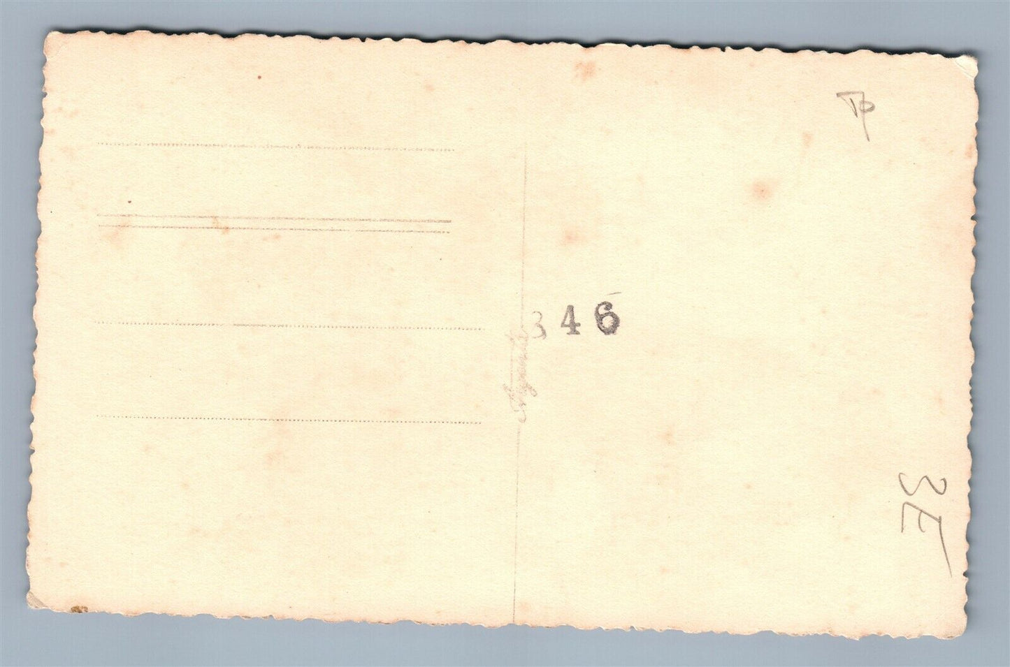 BABY w/ TEDDY BEAR VINTAGE REAL PHOTO POSTCARD RPPC