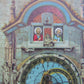 PRAGUE ASTRONOMICAL CLOCK MECHANICAL ANTIQUE CZECH POSTCARD w/ rotating figures