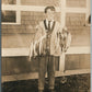 YOUNG MAN w/ FISH CATCH ANTIQUE REAL PHOTO POSTCARD RPPC