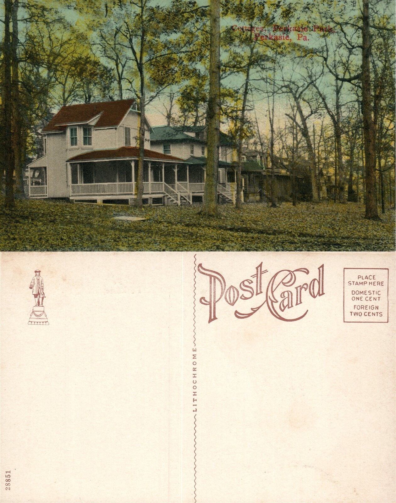 PERKASIE PARK PA COTTAGES ANTIQUE POSTCARD