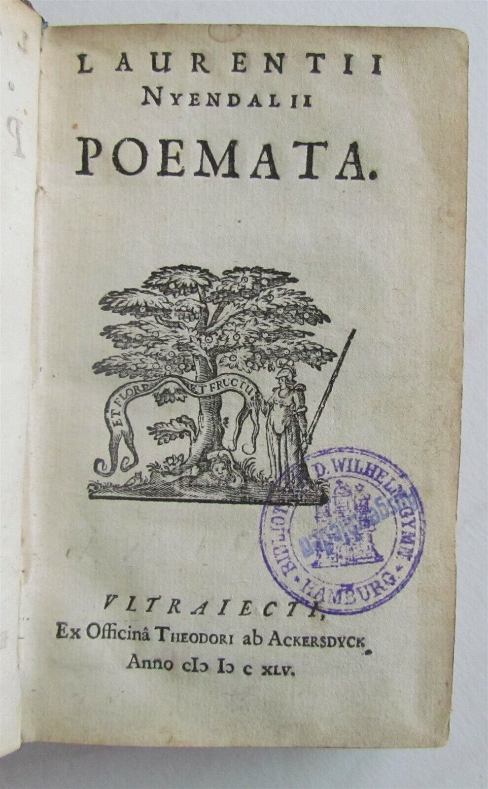 1645 POETRY by Nyendalius POEMATA ANTIQUE VELLUM BOUND 17th CENTURY