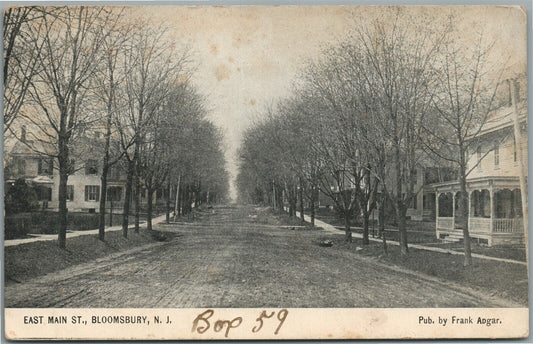 BLOOMSBURY NJ EAST MAIN STREET ANTIQUE POSTCARD